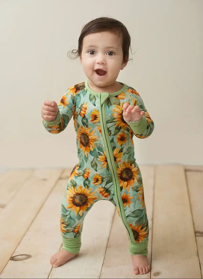 Sunflower Skies Convertible Footie