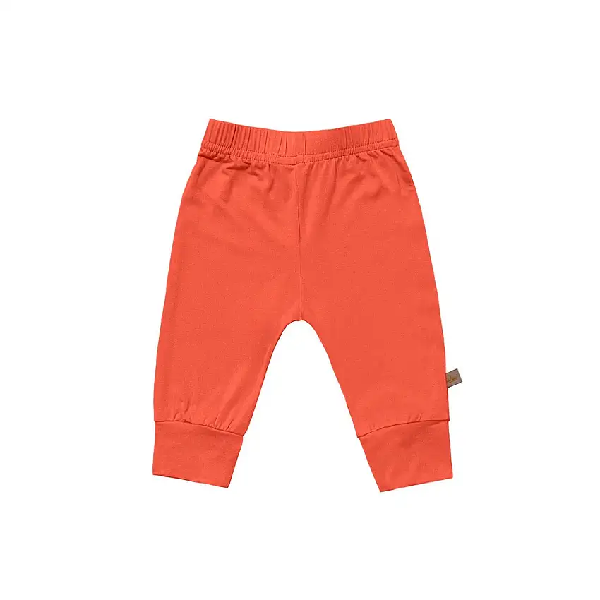 Solid Bamboo Baby Jogger Pants In Pumpkin