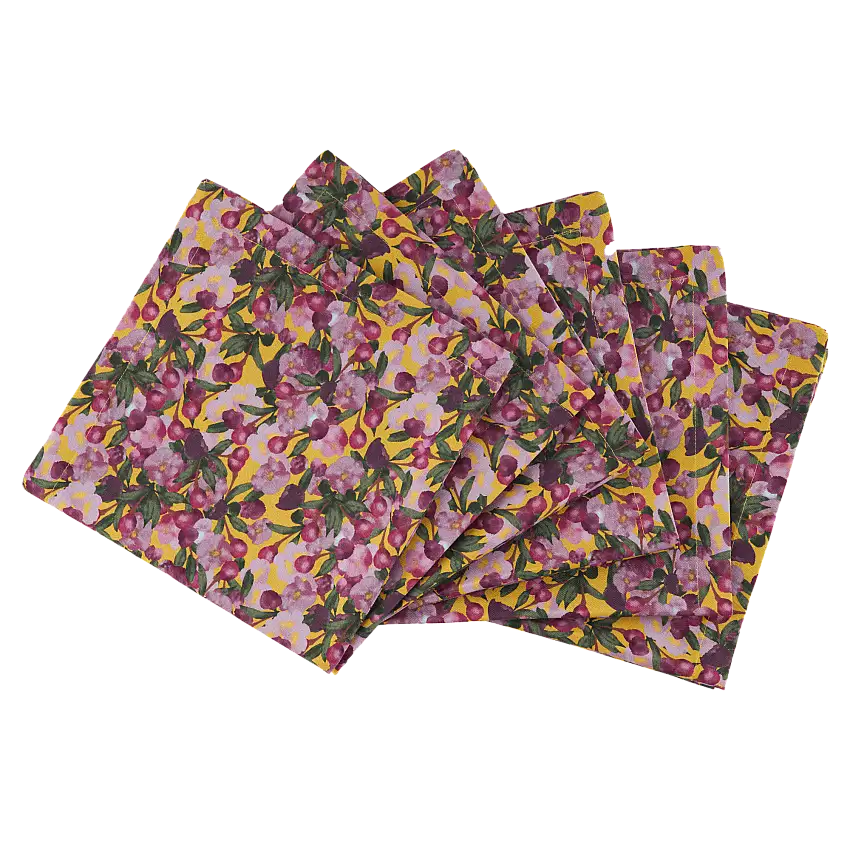 6 Napkins Romance Is Dead Yellow