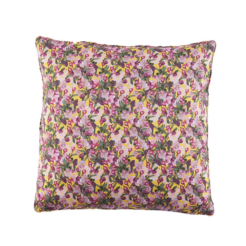 Square Pillow Cover Romance Is Dead Yellow