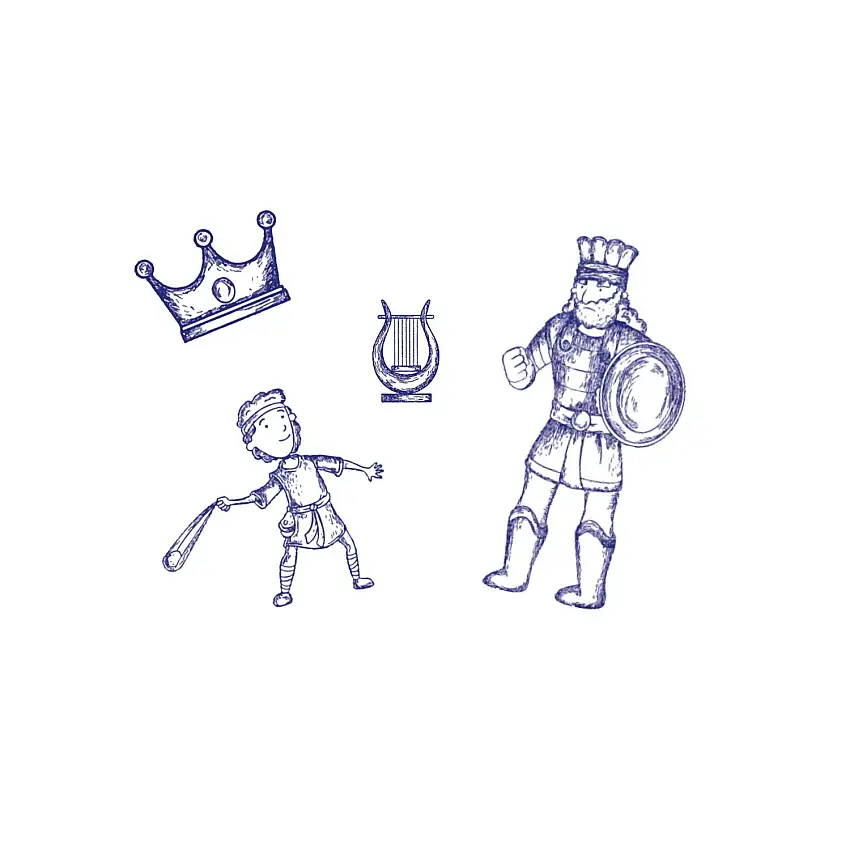 David & Goliath Stickers 4 Pack