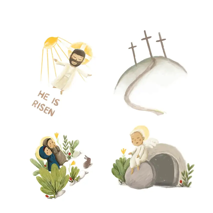 He Is Risen Stickers 4 Pack