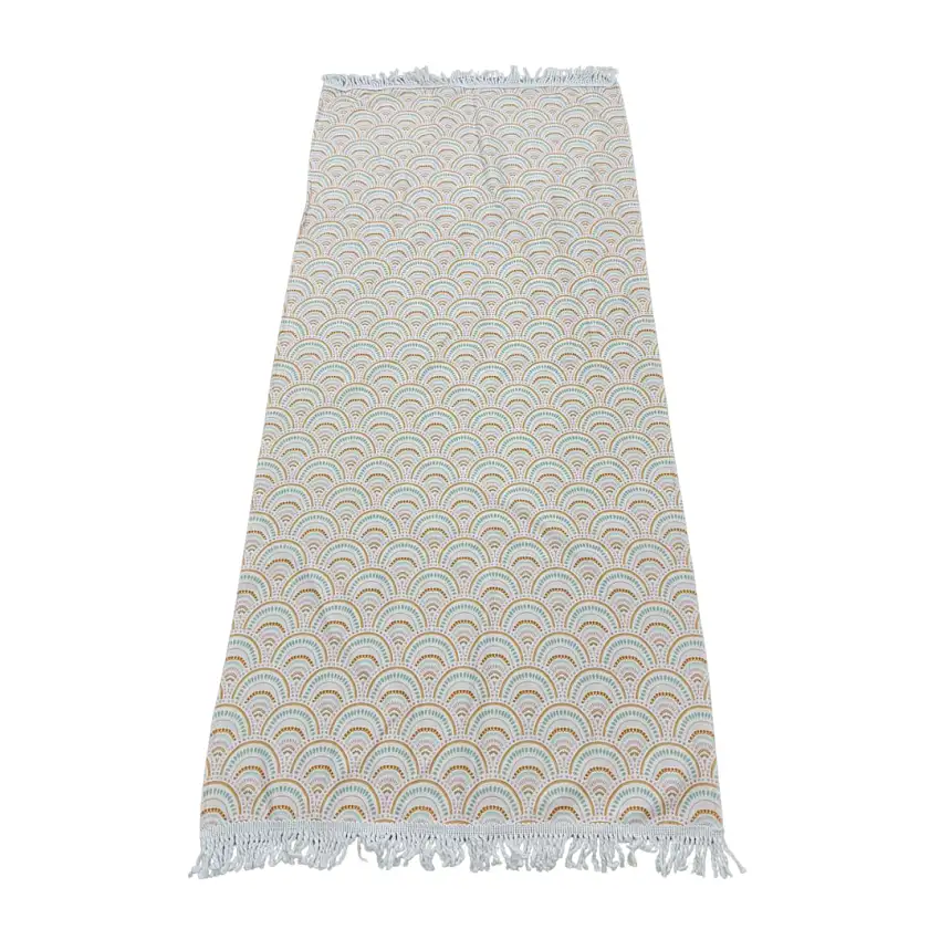 Boho Rainbows Fringe Beach Towel