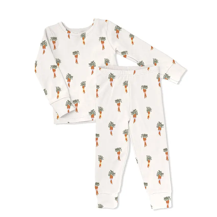 Cuddly Carrots 2-piece Bamboo Pajamas