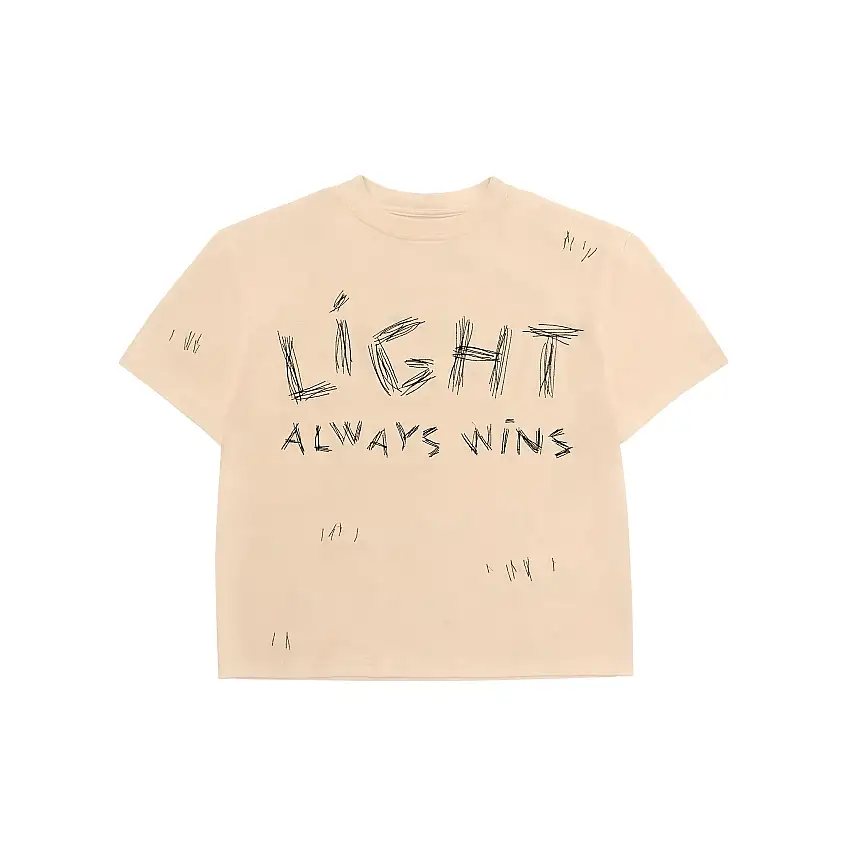 Adults "light Always Wins" Oversized T-shirt | Nude