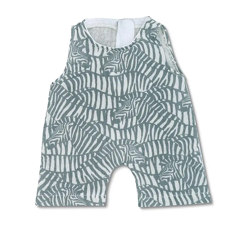 Doll Coverall - Zebra Print