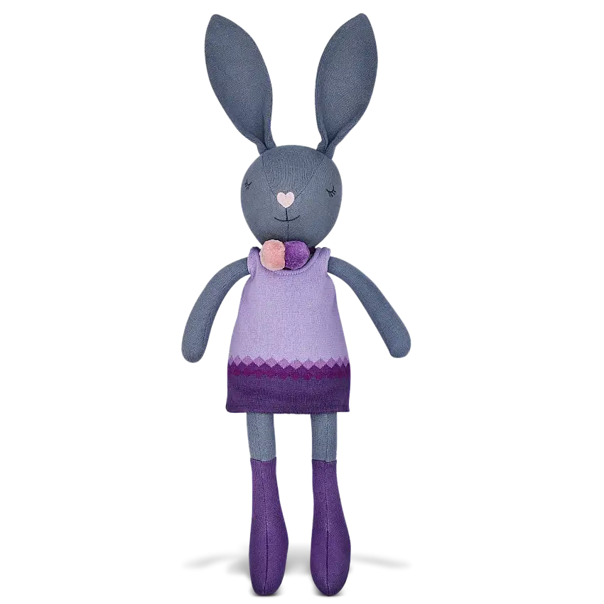 Knit Bunny Plush - Lila