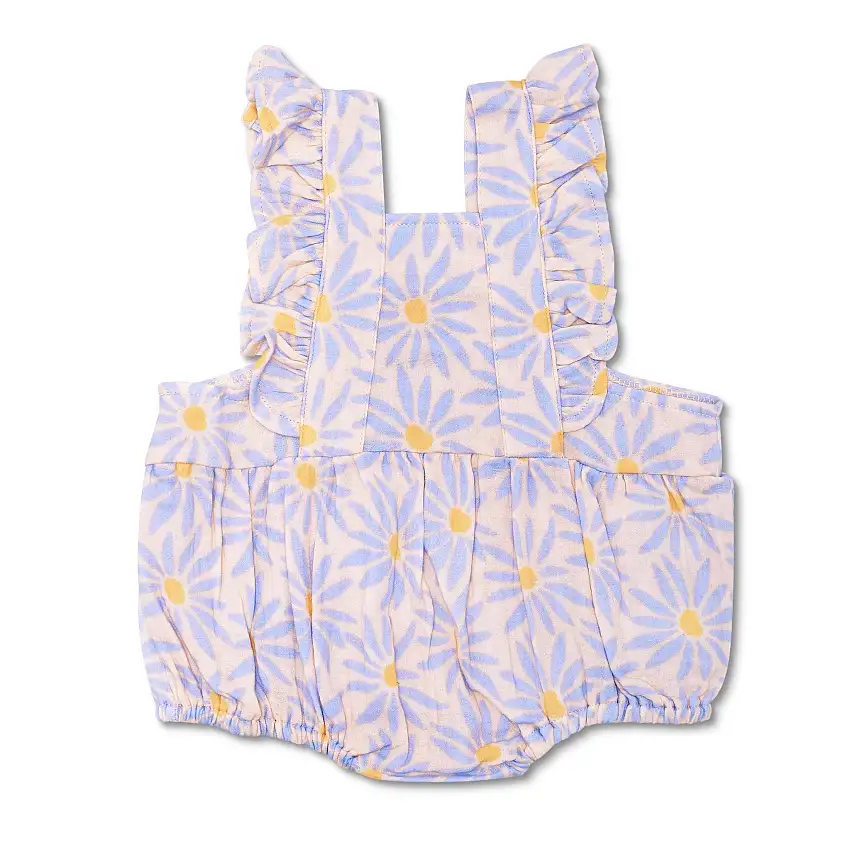 Muslin Flutter Sleeve Romper - Daisy Dreams