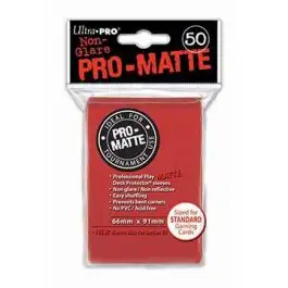 UPI82650 Ultra Pro Pro-Matte Deck Protectors Pack: Red 50ct (DISPLAY 12)