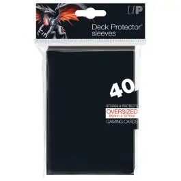 UPI85381 Ultra Pro Oversized Deck Protectors: Black (40)