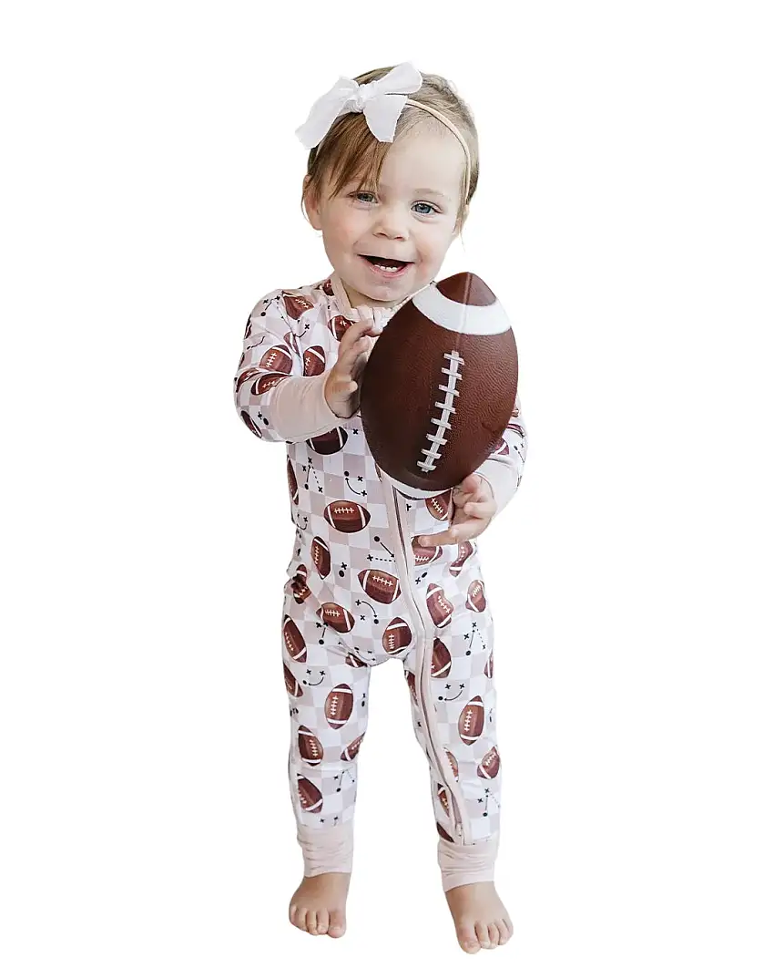 Bamboo Zip Romper | Game Day