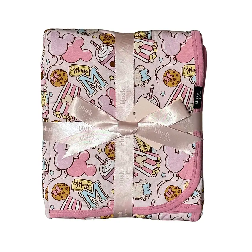 Snacks (pink) - Blanket