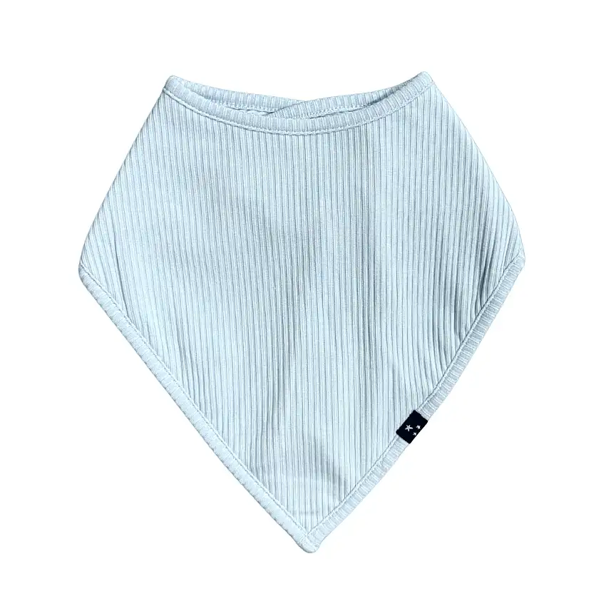 Baby Blue (ribbed) - Bandana Bib