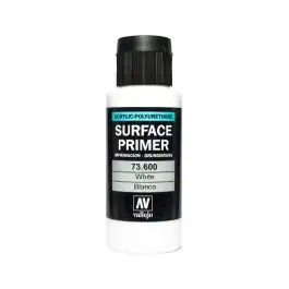 VAL73600 Vallejo Auxiliary Products: White Primer (60ml)
