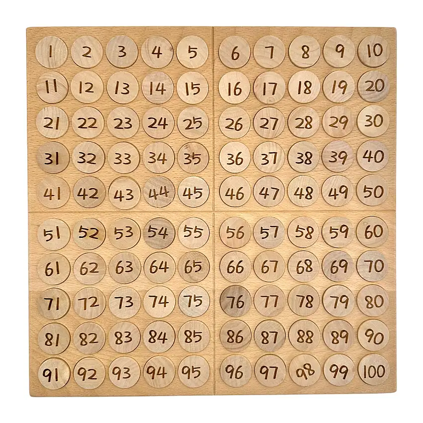 Hundred Frame Coin Pockets Set With Counting And Alphabet Coins