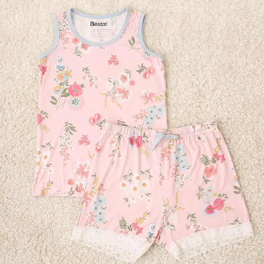 Ditzy Floral Mom Shorts Set