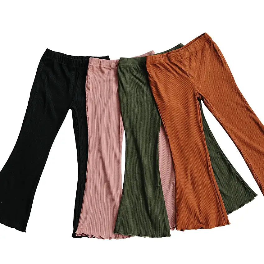 Ribbed Bamboo Flared Leggings - More Colors