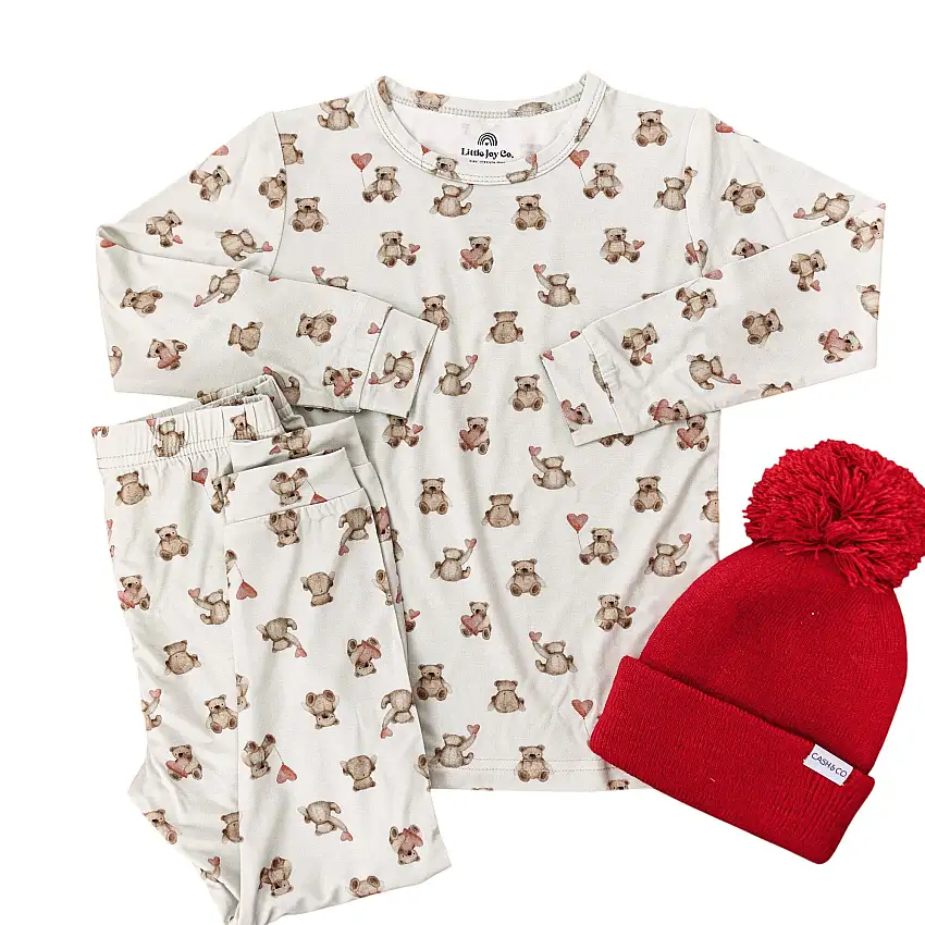 Teddy-gram 2pc Bamboo Pajama Set