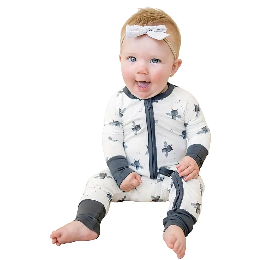 Batty For Bedtime Bamboo Zippy Romper