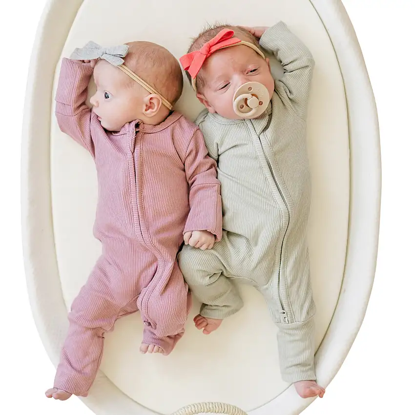 Solid Ribbed Bamboo Zippy Romper - More Colors