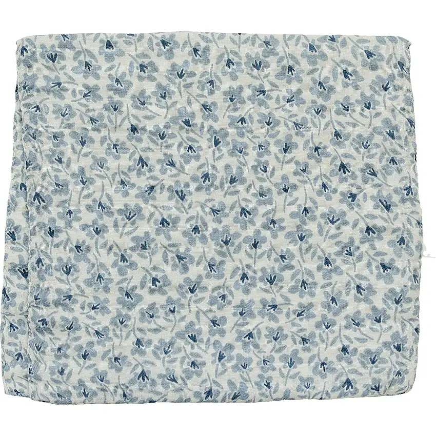 Blue Blossom Muslin Burp Cloth