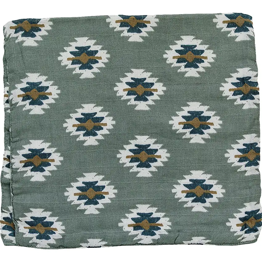 Southwest Aztec Muslin Burp Cloth