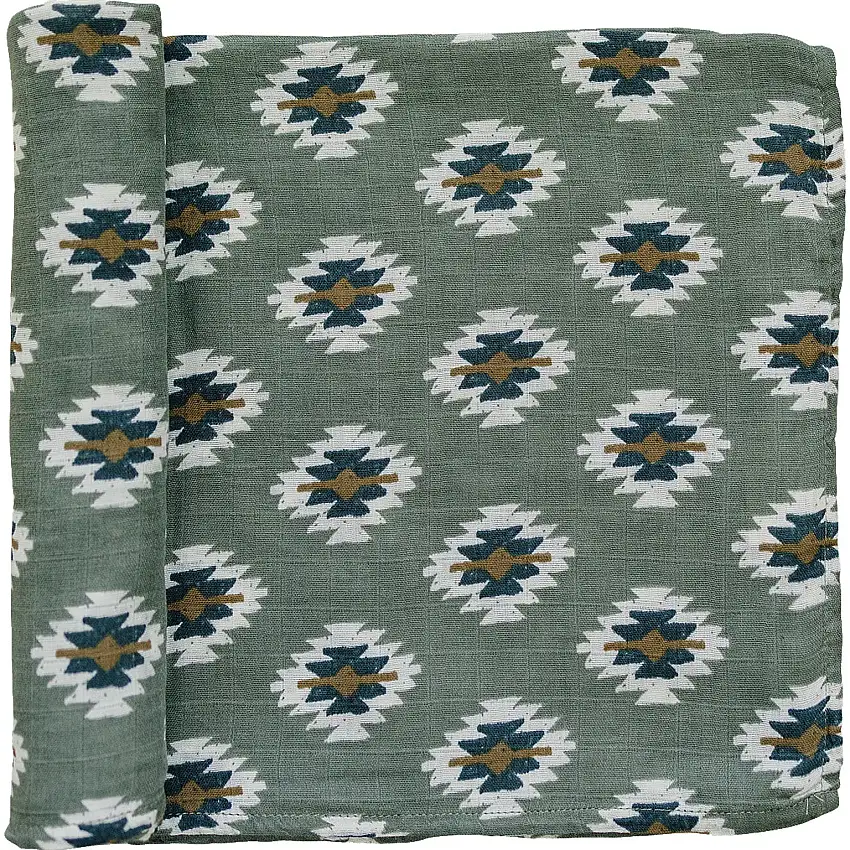 Southwest Aztec Muslin Swaddle Blanket