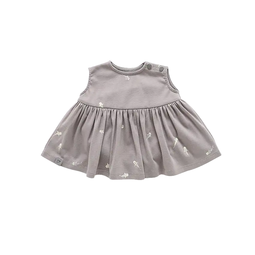 Baby Fit & Flare Dress | Grey