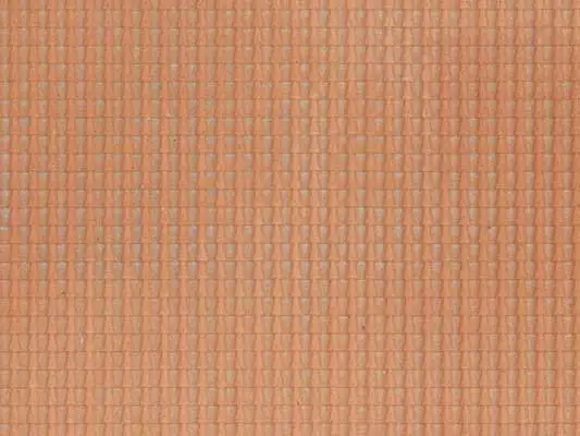 Noch 60350 HO Scale Structured Flexible 3-D Texture Sheet -- Red Pantile
