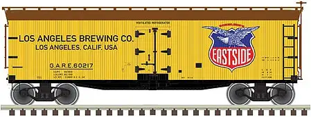 Atlas 50005620 N Scale 40' Wood Reefer - Ready to Run -- Eastside 60219 (yellow, brown, red, blue, white)