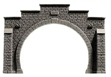 Noch 58052 HO Scale Profi-Plus Scenic Components -- Tunnel Portal Double-Track