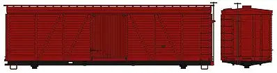 Accurail 1150 HO Scale Fowler 36' Wood Boxcar - Kit -- Undecorated