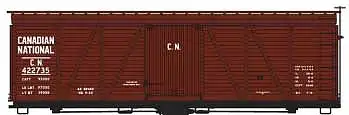 Accurail 11541 HO Scale Fowler 36' Wood Boxcar - Kit -- Canadian National (Boxcar Red)