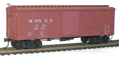 Accurail 1165 HO Scale Fowler 36' Wood Boxcar - Kit -- Monon CI&L 3508 (Boxcar Red)