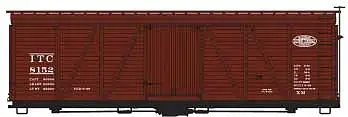 Accurail 1168 HO Scale Fowler 36' Wood Boxcar - Kit -- Illinois Terminal 8152 (Boxcar Red)