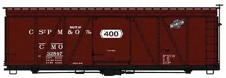 Accurail 1172 HO Scale Fowler 36' Wood Boxcar - Kit -- Chicago, St. Paul, Minneapolis & Omaha CMO 32847 (Boxcar Red, CNW and 400 Lo