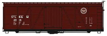 Accurail 1181 HO Scale Fowler 36' Wood Boxcar - Kit -- St. Louis, Brownsville & Mexico #2016 (Boxcar Red, MP Logo)