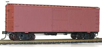 Accurail 1400 HO Scale 36' Double-Sheathed Wood Boxcar w/Steel Roof, Ends, Straight Underframe - Kit -- Undecorated