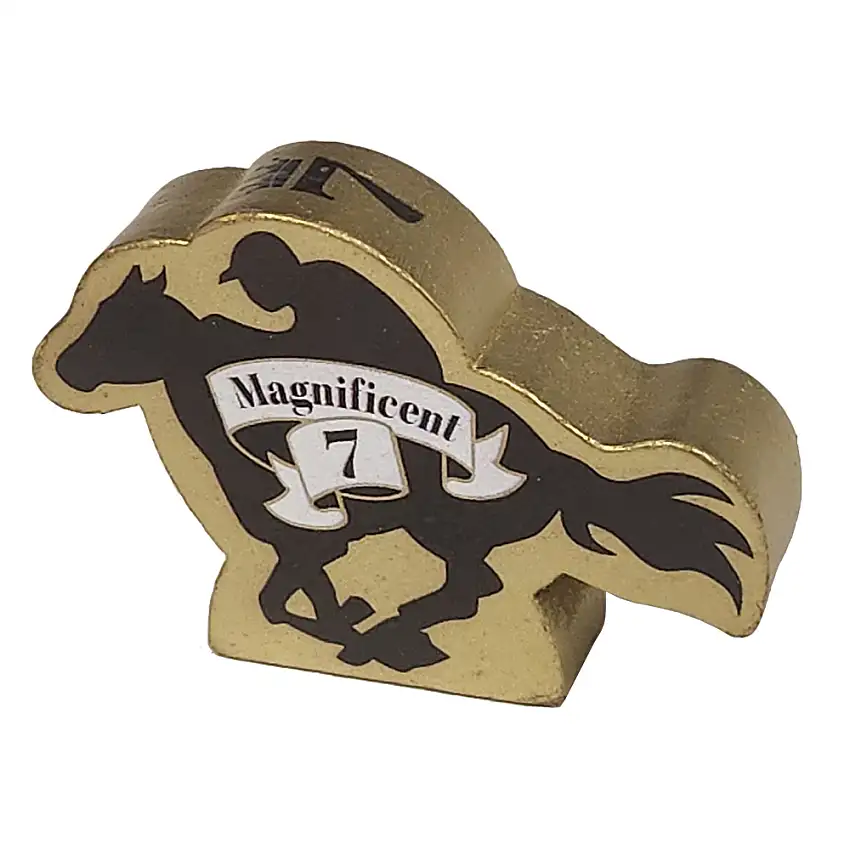 Ready Set Bet High Roller: Magnificent 7 Gold Foil Promo Horse Meeple