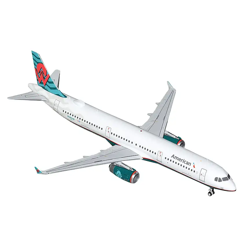 Airbus A321 Commercial Aircraft "American Airlines - America West Heritage Livery" (N580UW) White with Tail Graphics "Gemini 200" Series 1/200 Diecast Model Airplane by GeminiJets