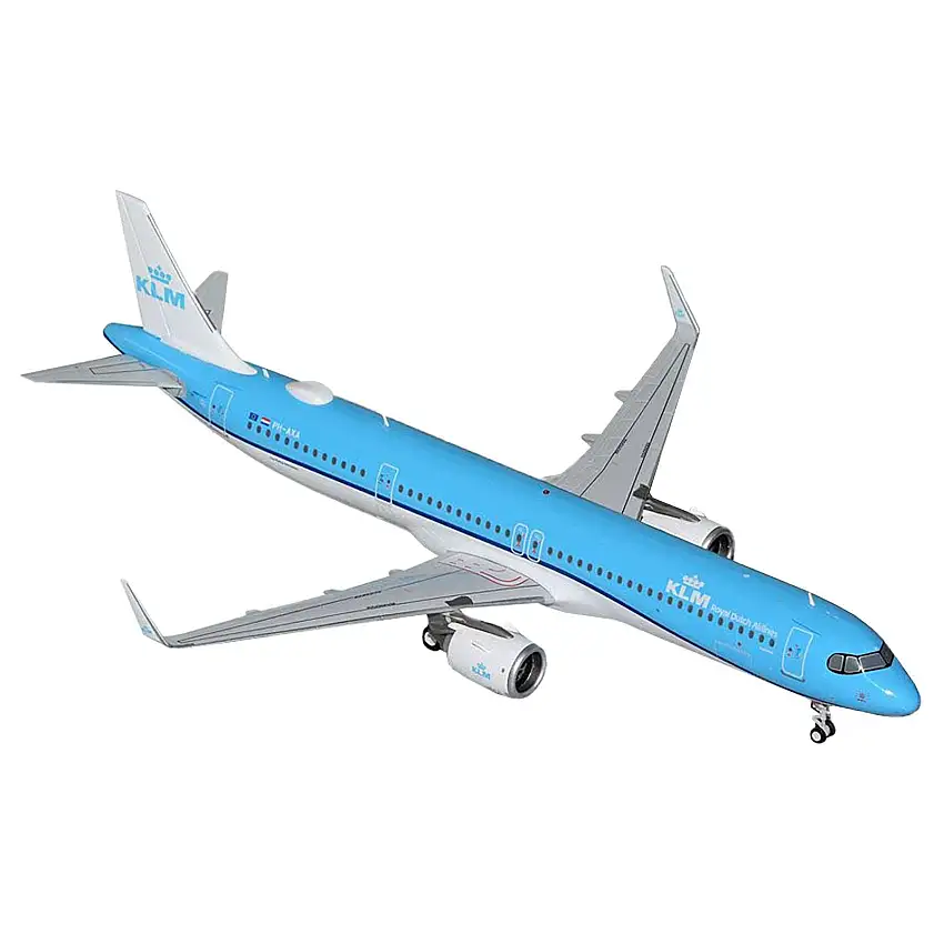 Airbus A321neo Commercial Aircraft "KLM Royal Dutch Airlines" (PH-AXA) Blue and White "Gemini 200" Series 1/200 Diecast Model Airplane by GeminiJets