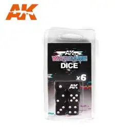 AKI-1062 AK Interactive Wargame: Black Dice (6) (D)