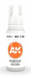 AKI-11003 AK Interactive White Grey Acrylic 3G Paint 17ml Bottle