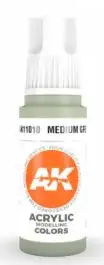 AKI-11010 AK Interactive Medium Grey 3G Acrylic Paint 17ml Bottle