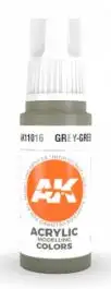 AKI-11016 AK Interactive Grey Green 3G Acrylic Paint 17ml Bottle