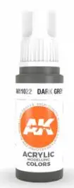 AKI-11022 AK Interactive Dark Grey 3G Acrylic Paint 17ml Bottle