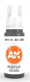 AKI-11024 AK Interactive Ash Grey 3G Acrylic Paint 17ml Bottle