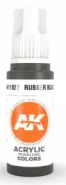 AKI-11027 AK Interactive Rubber Black 3G Acrylic Paint 17ml Bottle