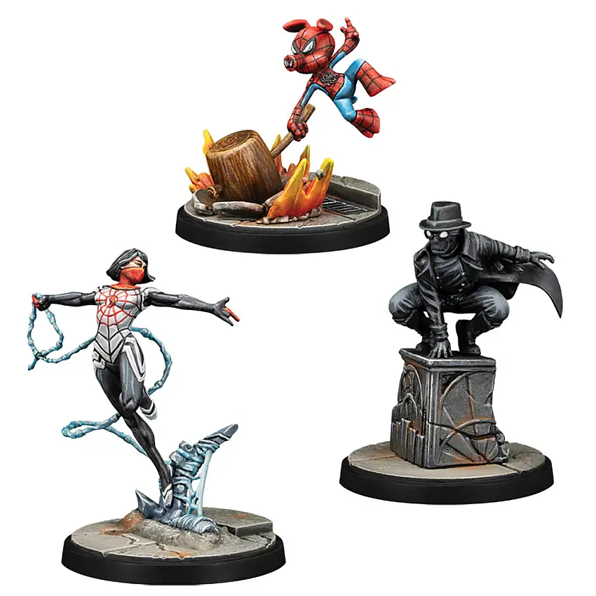 Marvel Crisis Protocol: Silk, Spider-Man Noir, Spider-Ham Character Pack (New Arrival)