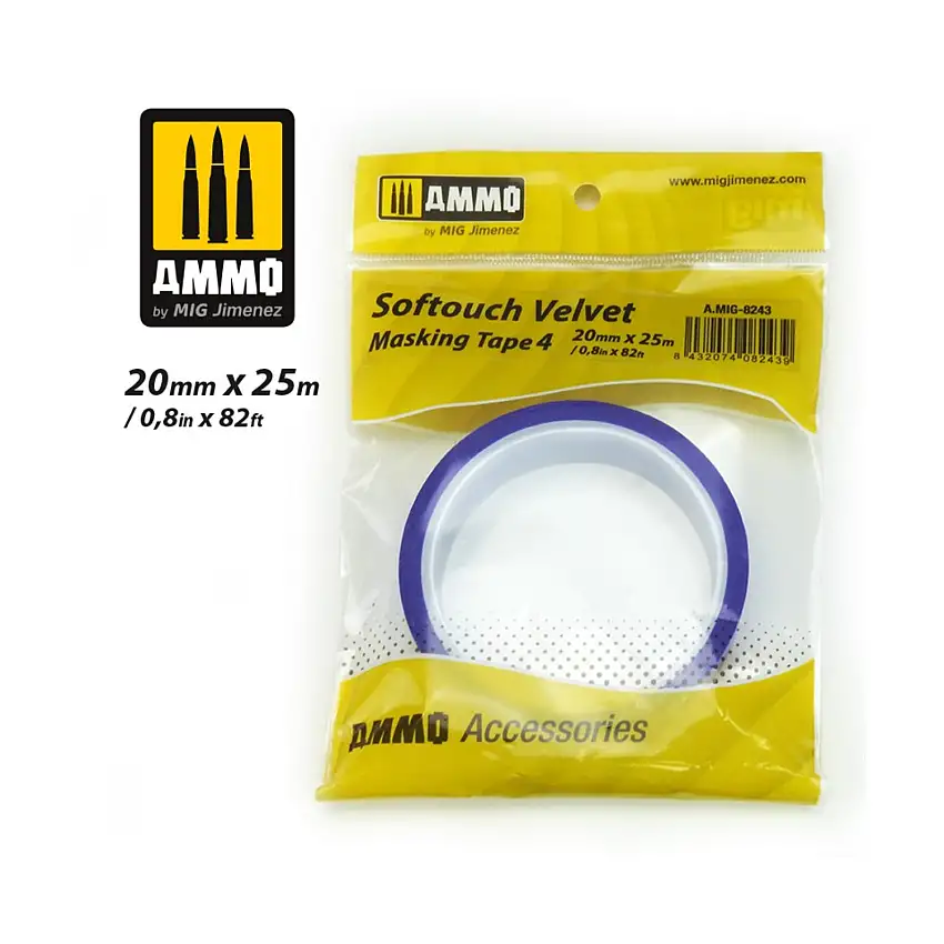 Softouch Velvet Masking Tape #4 (20mm x 25m)